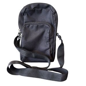 Black Nylon Crossbody Travel Purse Bag